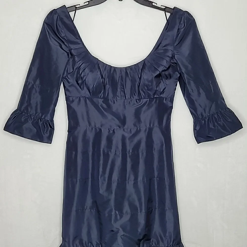 ‎Shawn Ray Fons Silk Ruffled Pleat Dress Size 6